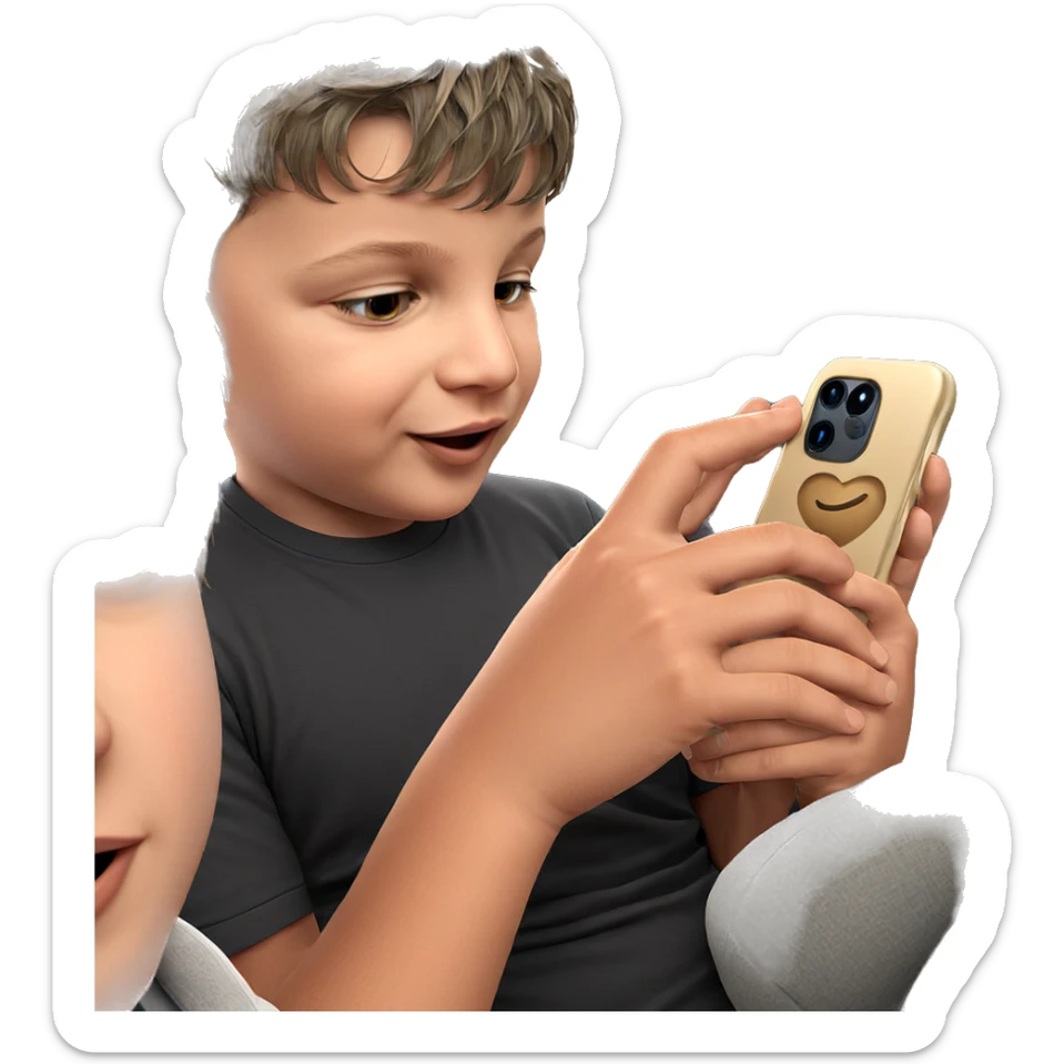 intimate moment with phone sticker