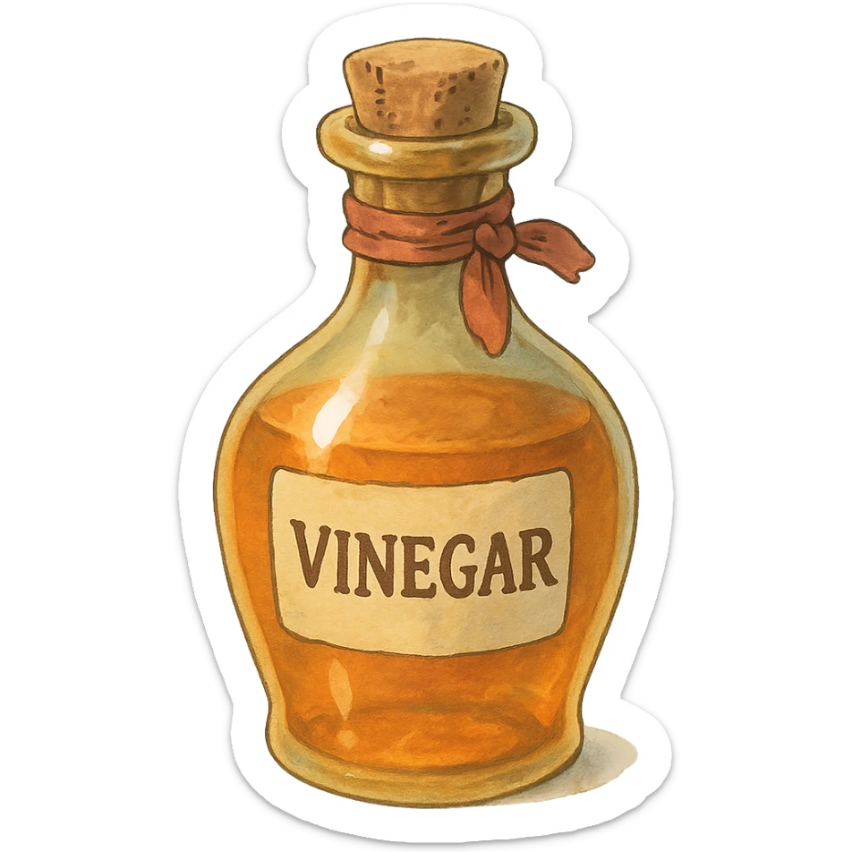 ghibli style bottle of vinegar sticker