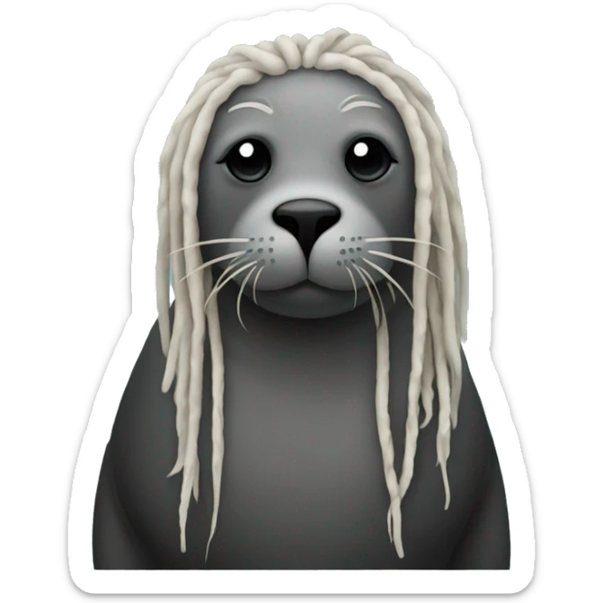 Seal with dreads sticker