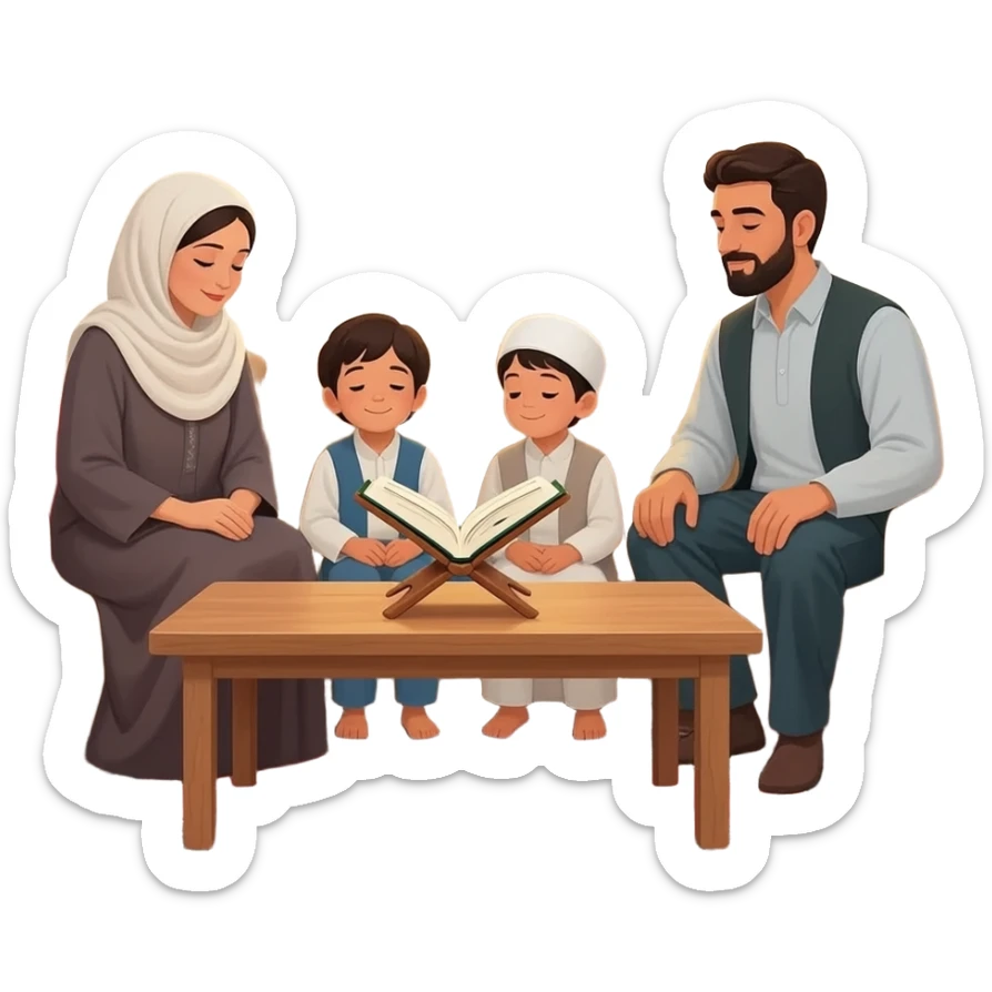 no conflict at home  between family islam sticker