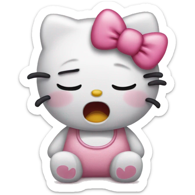 Hello kitty crying  sticker