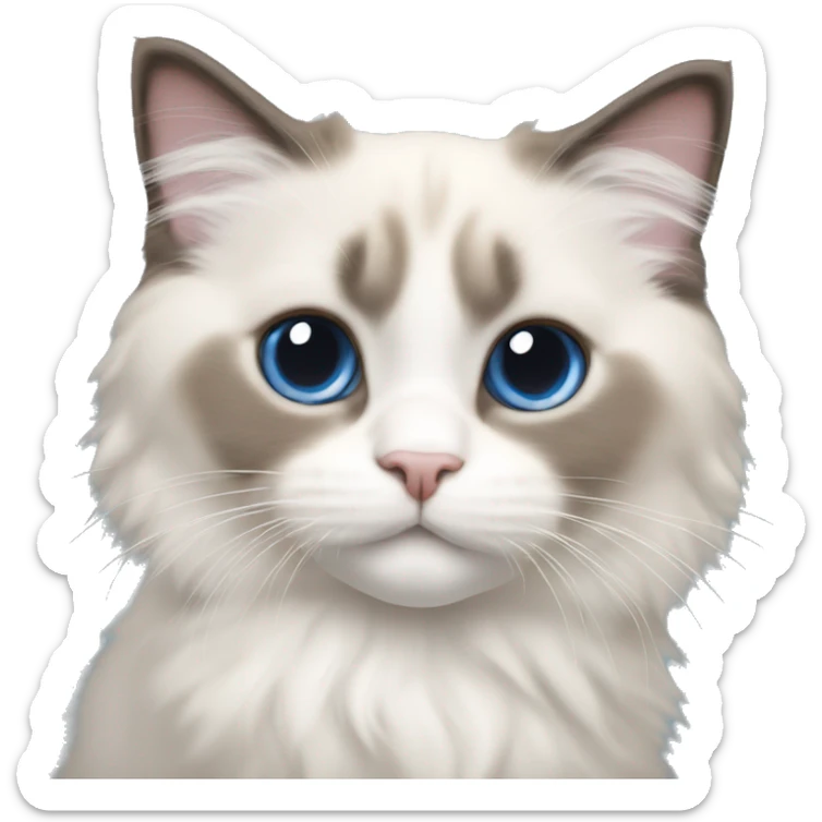 Ragdoll kitten laying sticker