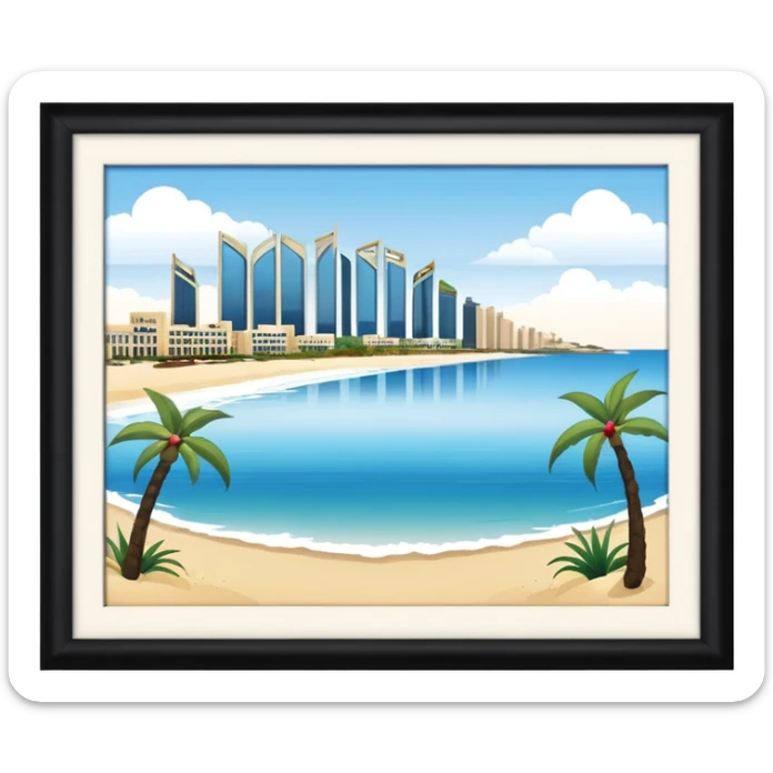 bahrain bay and four season in bahrain but from the beach/ocrean view sticker