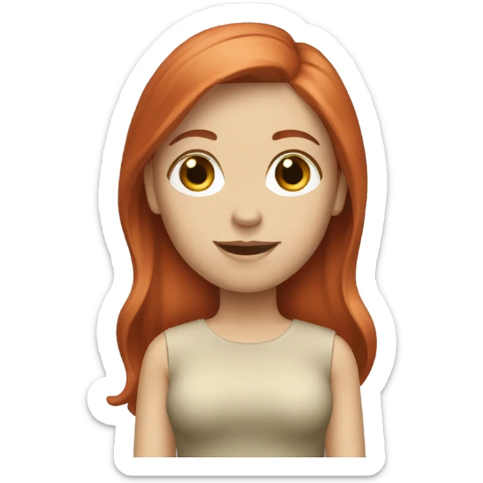 Three white women red hair brown hair blonde hair sticker