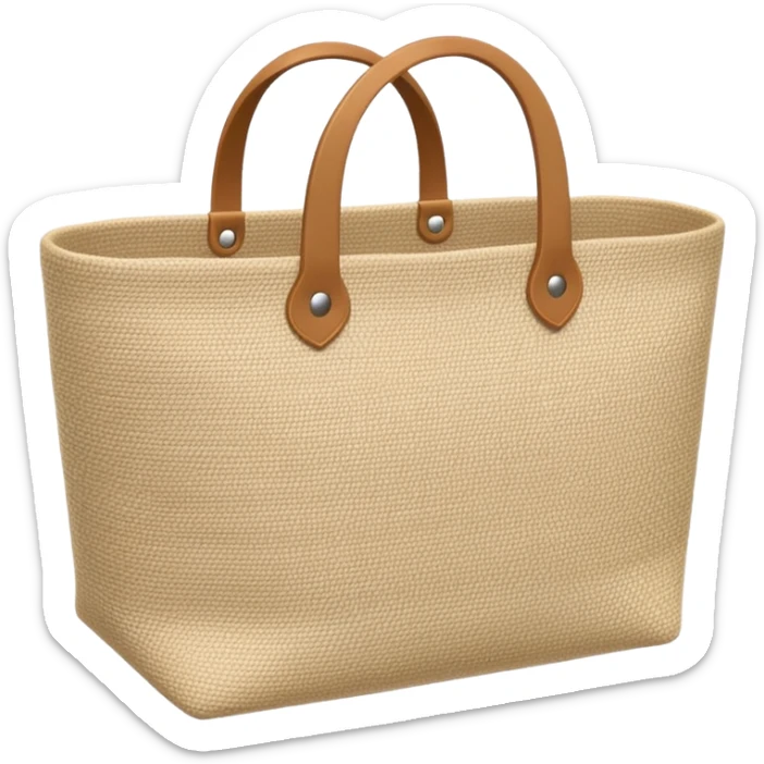 cartoon market bag, do not add stripes and make it empty. Do not add face. Top view sticker