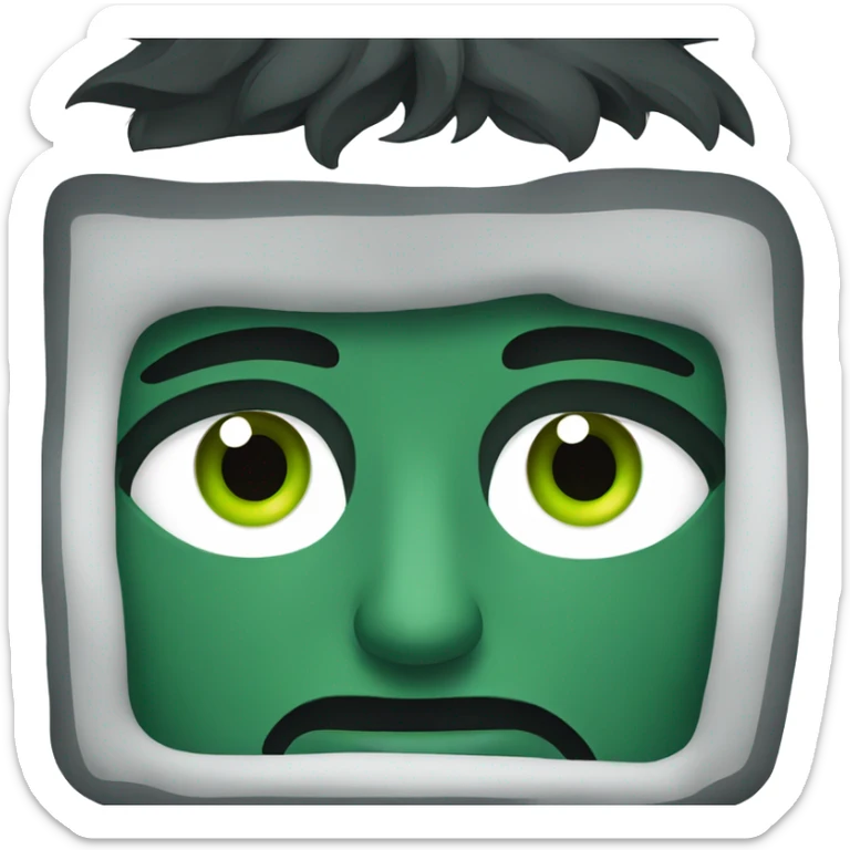 a dark Green eyes  sticker