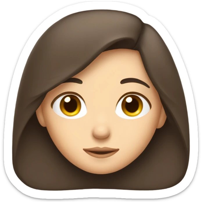 Brunette girl sleeping sticker