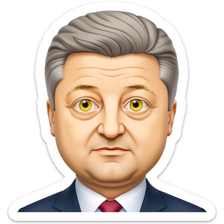 Super realistic President of Ukraine Petro Poroshenko sticker