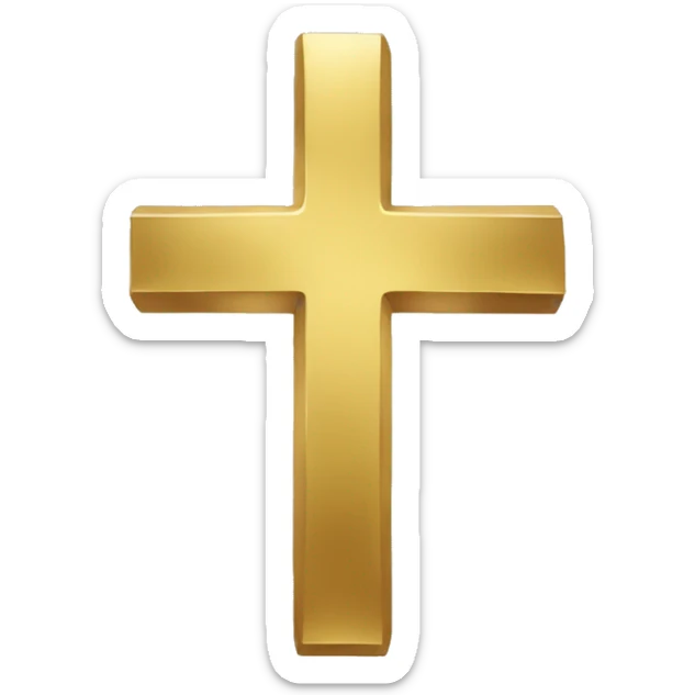 gold cross sticker