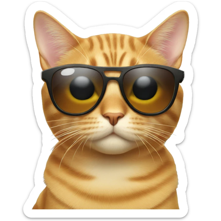 Cat with sunglasses sticker