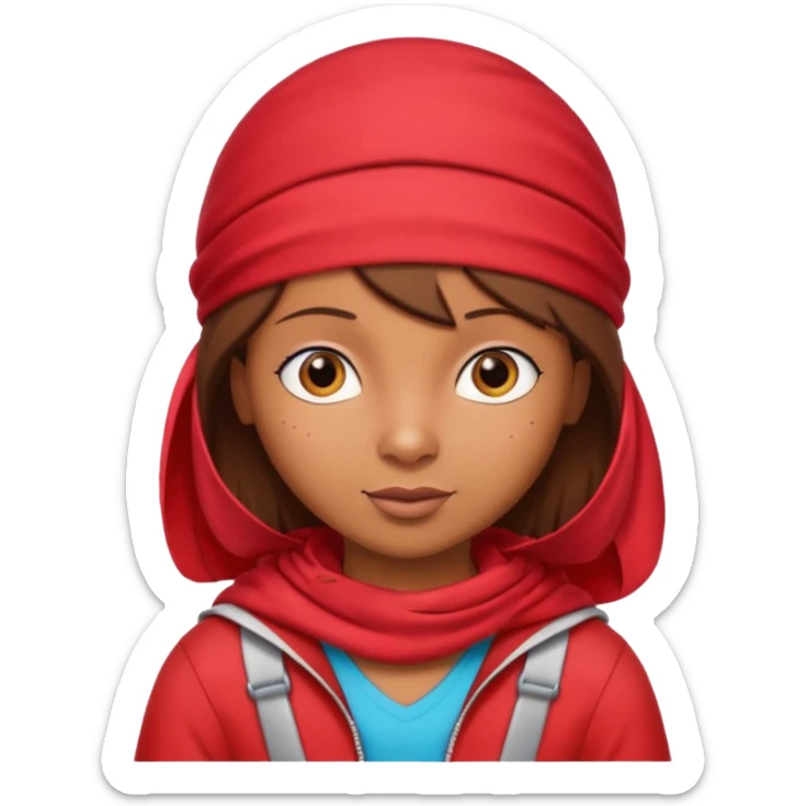 i want an emoji that shows dora the explorer with a red durag on, and next to her there are word that spell SYBAU sticker