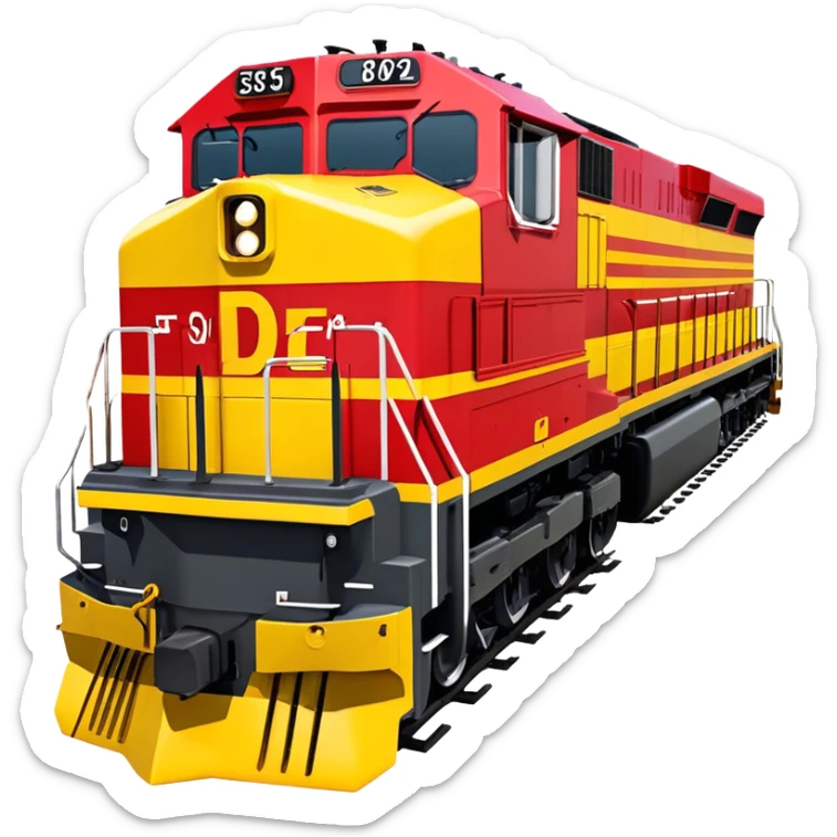 Diesel Locomotive - EMD SD70 (Model Year: 2021) (Iconic colour: Red and yellow) sticker