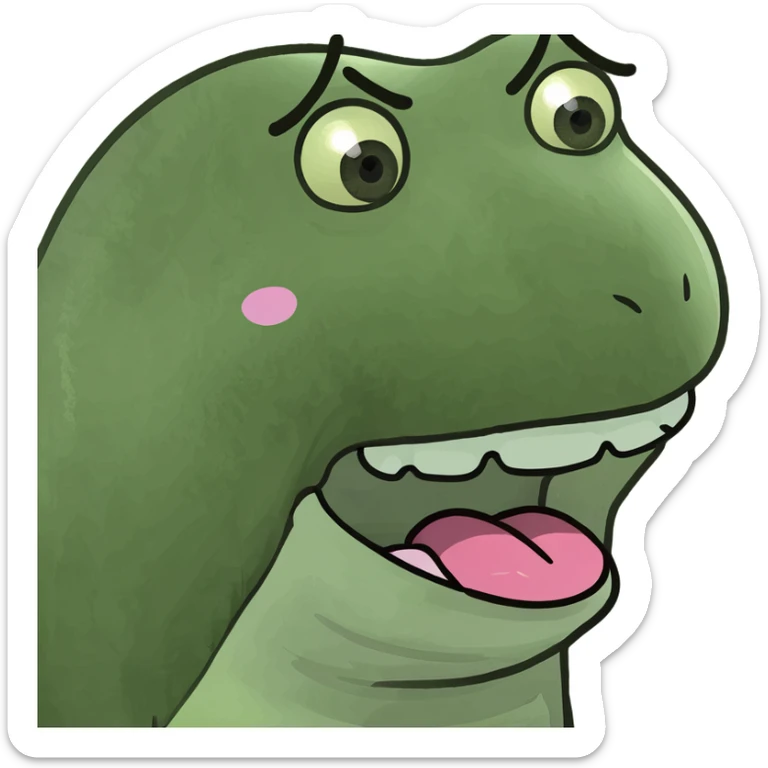 Heart eye emoji with tongue sticking out and drooling sticker