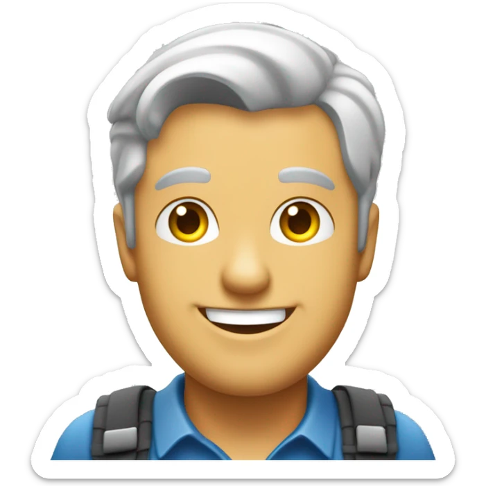 homme de trente ans souriant qui travaille dans l'immobilier sticker