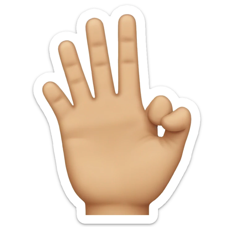 three finger emoji sticker