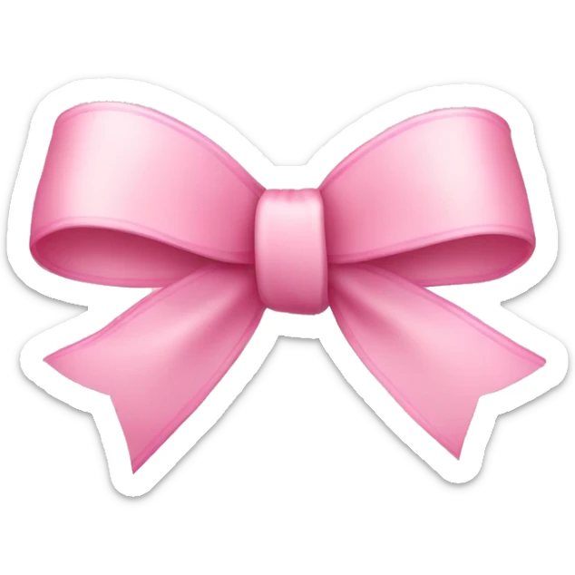 light pink ribbon bow sticker