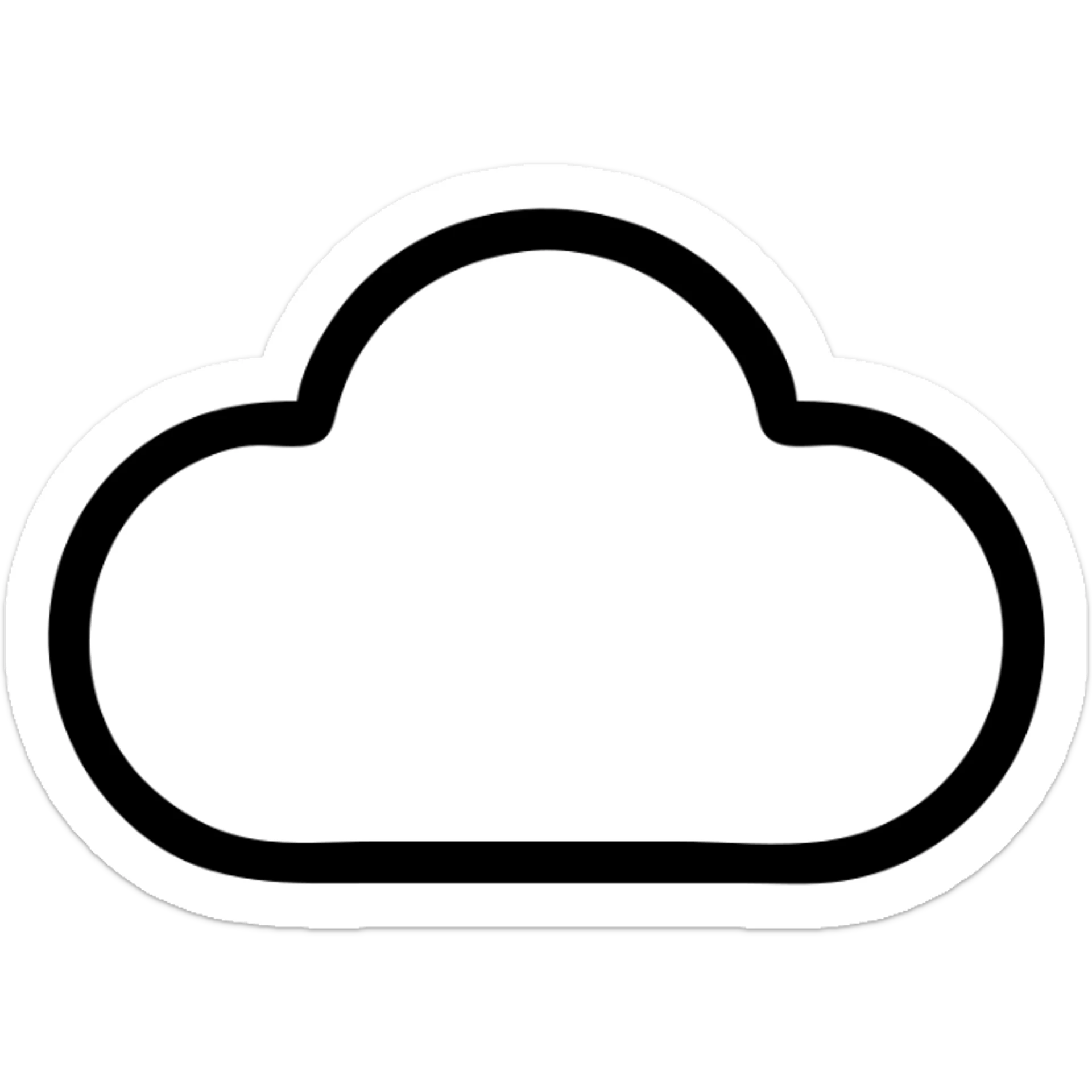 облако с 4 выступами наверху sticker