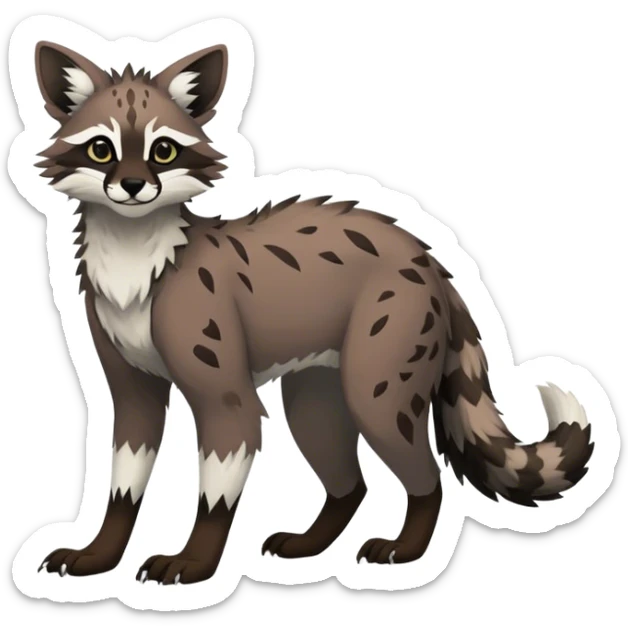 Modern Feral Rare Fantasy Vernid-Trico-species by LiLaiRa, random markings, full body sticker