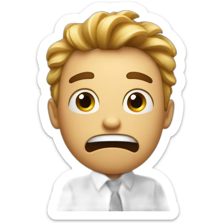 Being shocked by news that a coworker fell and broke his wrists and knees sticker