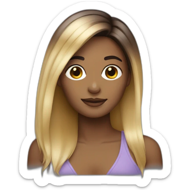  ombré hair woman sticker