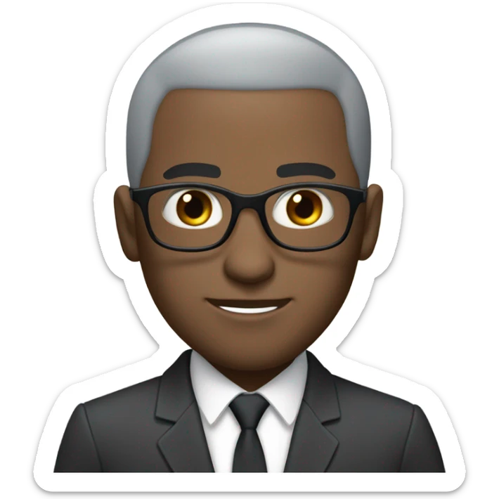 deon sanders with round face and suit and glasses and buzz cut and small eyes and over 50 small gray bearded receding hairline and small black eyes and wrinkled forehead sticker