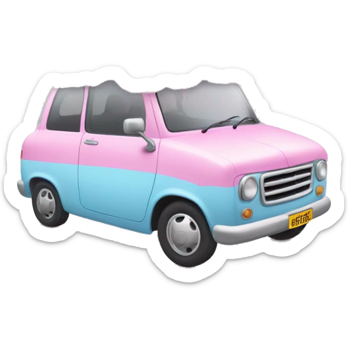 Cotton candy car sticker