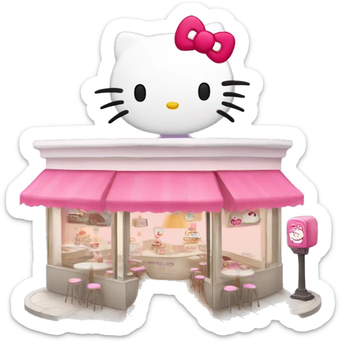 Hello kitty cafe sticker