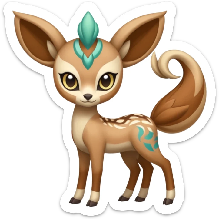 Tribal marked Fionbri-Falvie-Vernid-Meloetta-hybrid-fusion, full body sticker