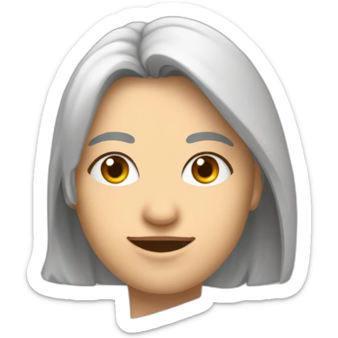 Mutsuz olmasına rağmen gülmek zorunda kalan bir yüz ifadesi sticker