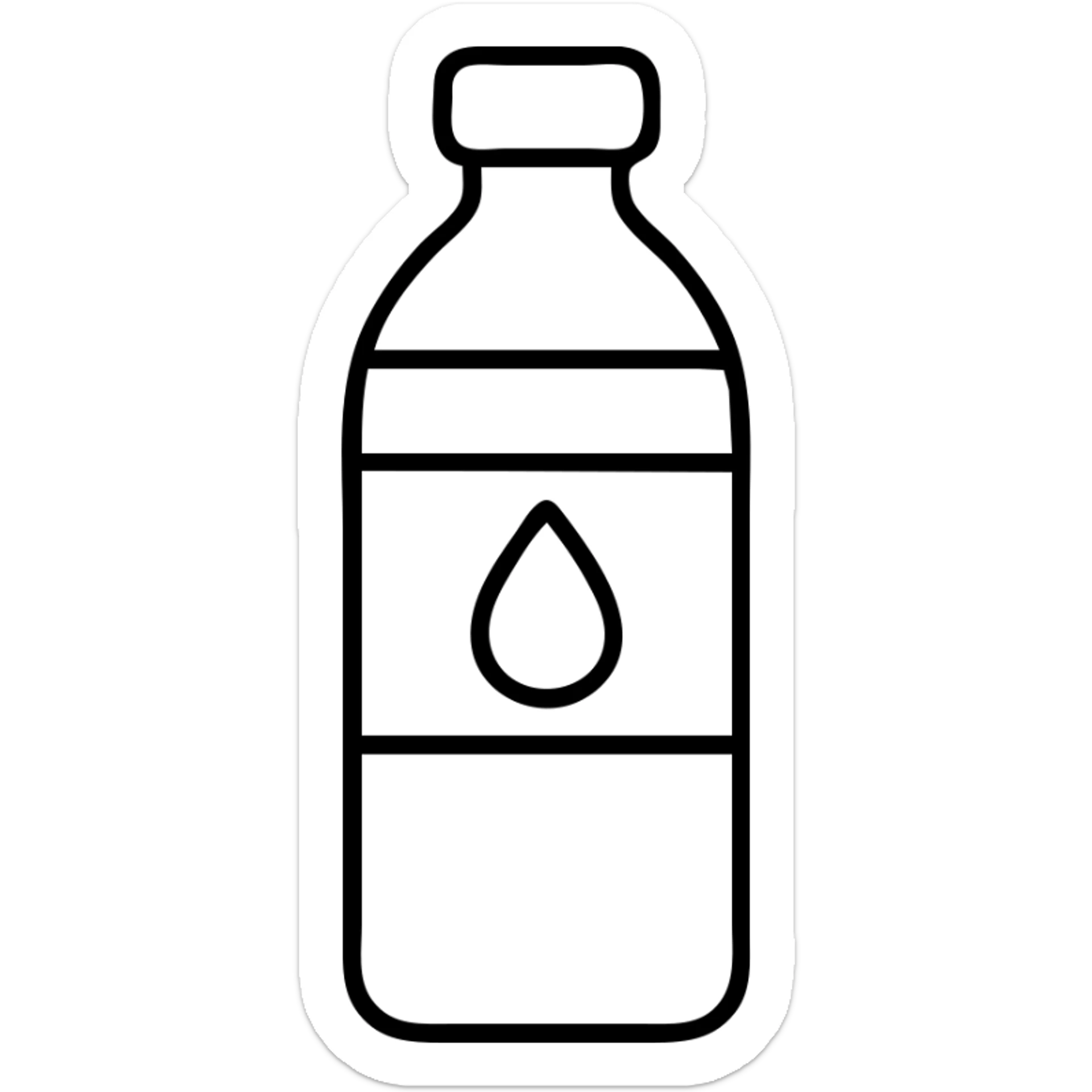 minimalist Turkish water bottle icon sticker