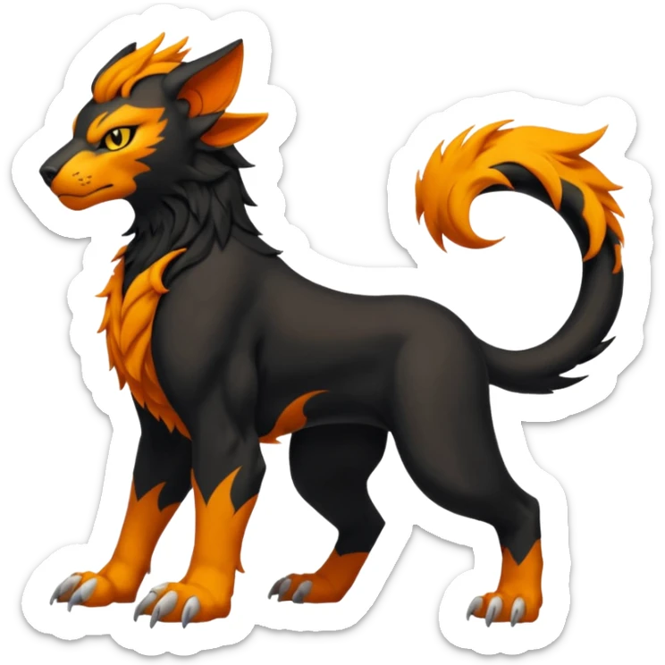 Houndoom-Tigress-Luxray-Gryphon-fusion (full body) sticker