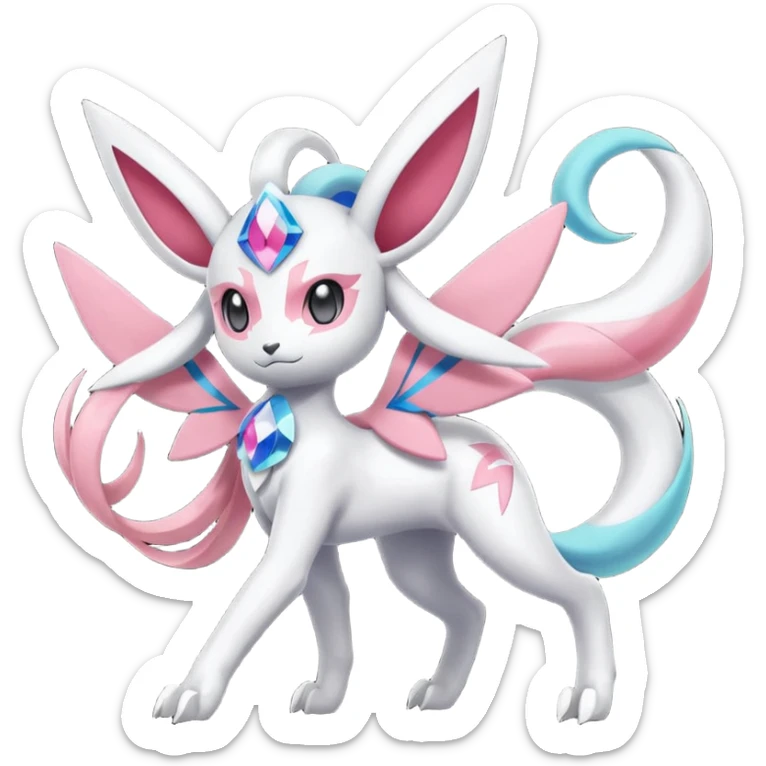 Palkia-Diancie-Absol-Sylveon-Jirachi-Meloetta-fusion  sticker
