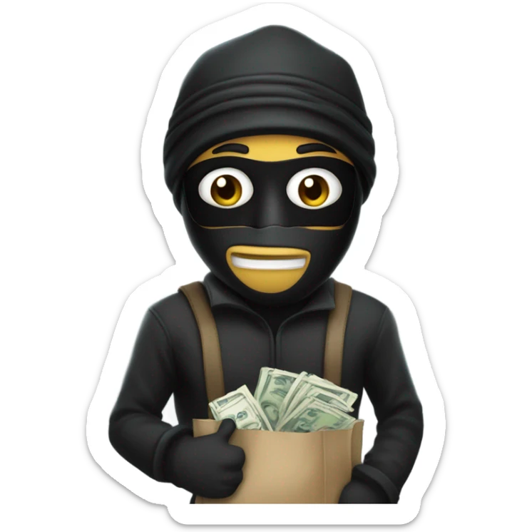 Robber emoji sticker