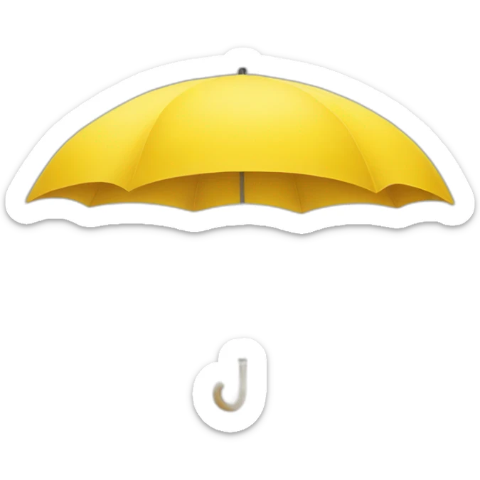 yellow umbrella  sticker