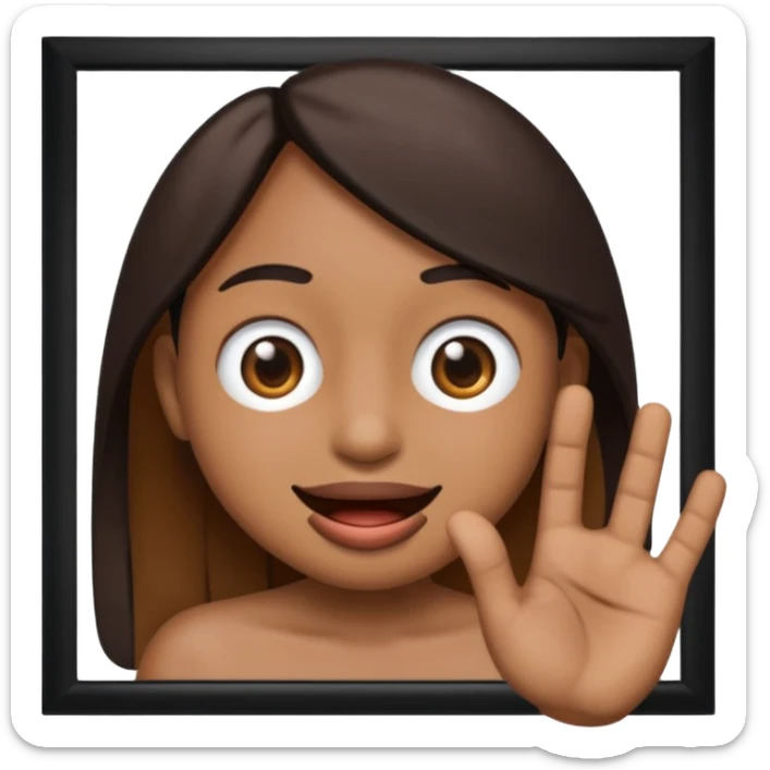 Tourne cet emoji 🤜 de -90 degrés et met le sur la bouche de cette emoji 😭 sticker