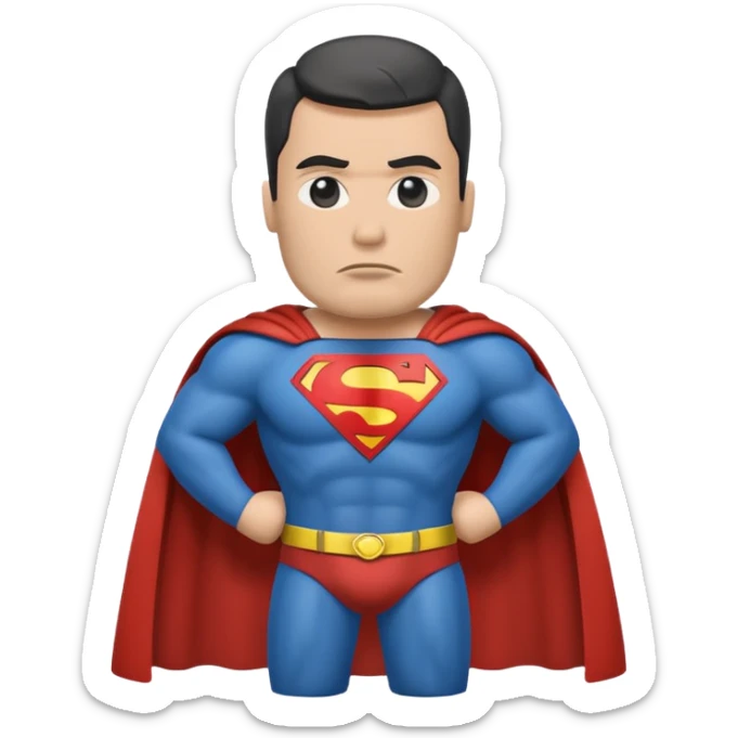 a moai emoji with a superman cape with the original face or the moai emoji with a super man saving people vibe like the superman there is some man waiting in the sky meme but the moai sticker