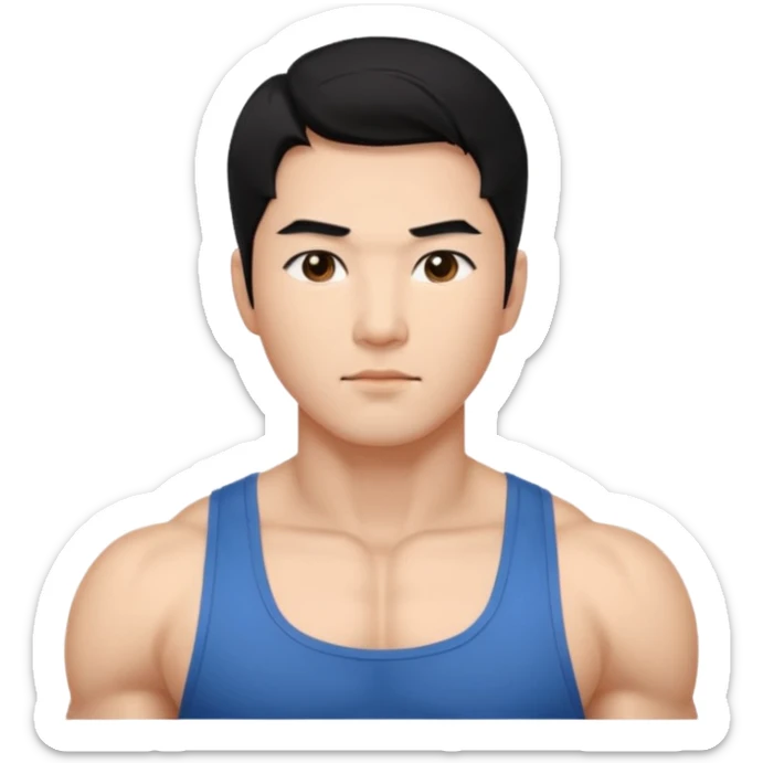 Koreli bir erkek ama çok yakışık lı ve kaslı saçı dümdüz saç çok daha fazla sticker