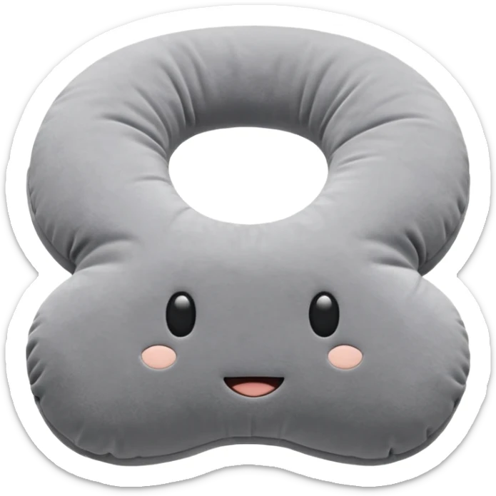 A plush travel pillow with gentle cushioning that wraps comfortably around the neck. sticker