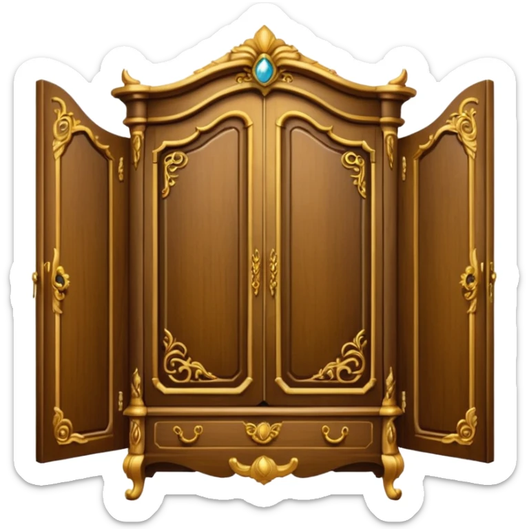 the lady who was turned into a wardrobe by magic, a character from the fairy tale Beauty and the Beast sticker