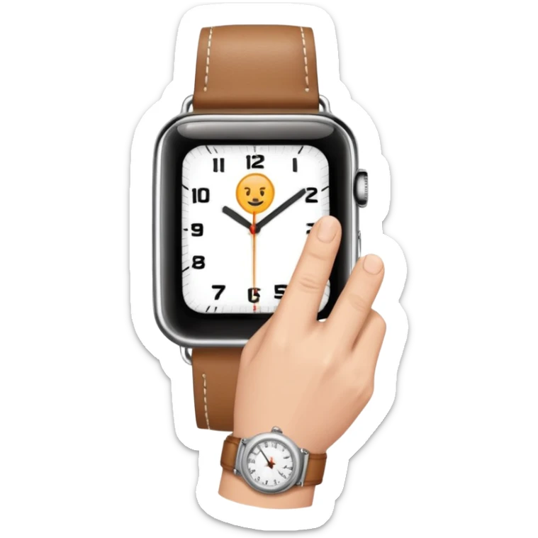 Just the finger like in the 4 picture but the watch on top of the sleeve  sticker