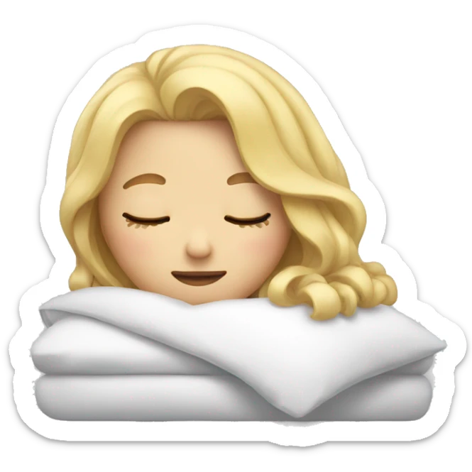 Blonde girl sleeping sticker