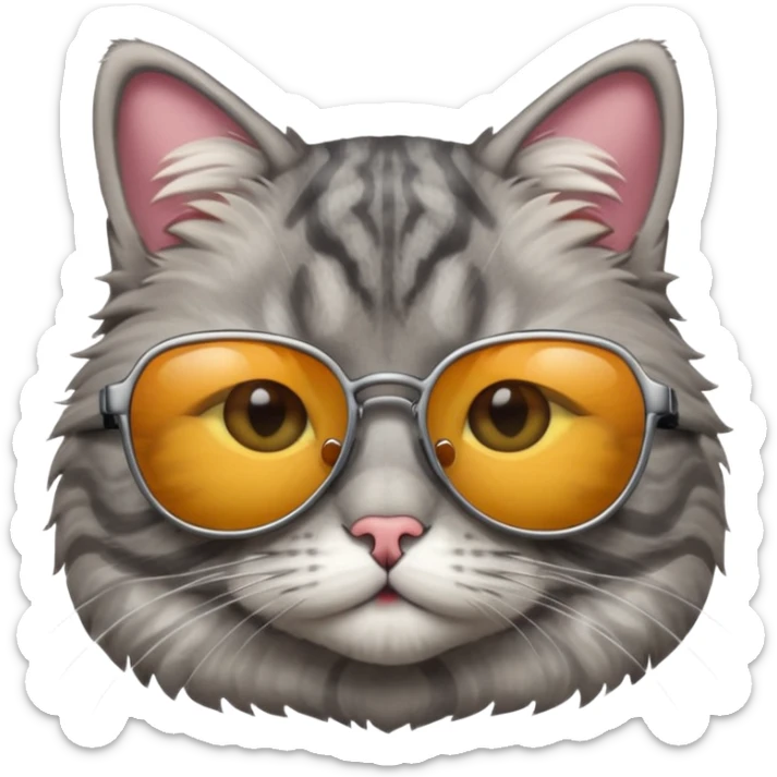 Cat with sunglasses sticker