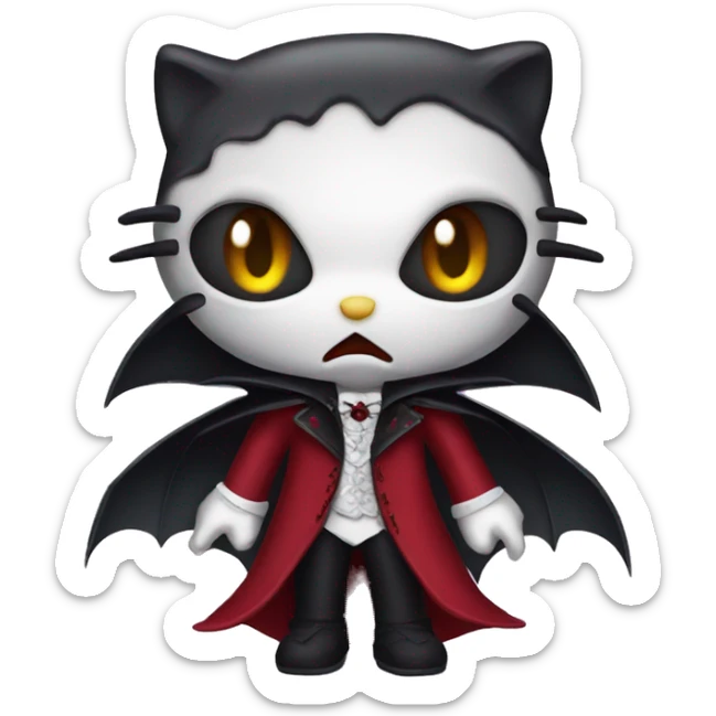 hello kitty vampire sticker