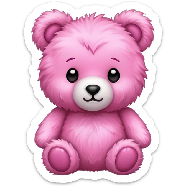 teddy bear pink sticker