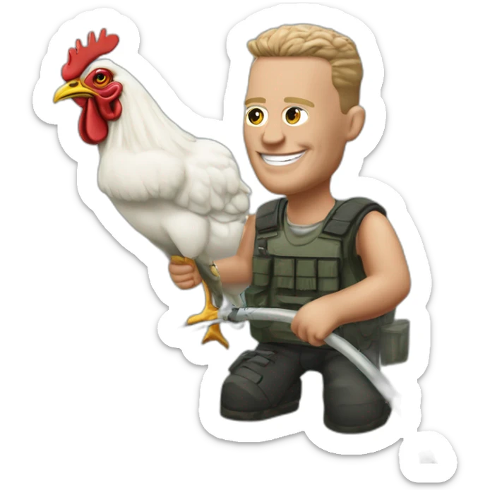 Gazza’s trip to the Gaza Strip fishing rod KFC chicken sticker