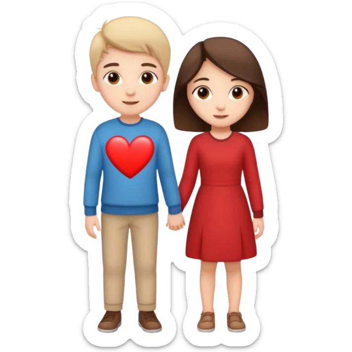 Cute Boy And Cute Girl Standing Love  Add Heart Heart Name Khushbu  sticker