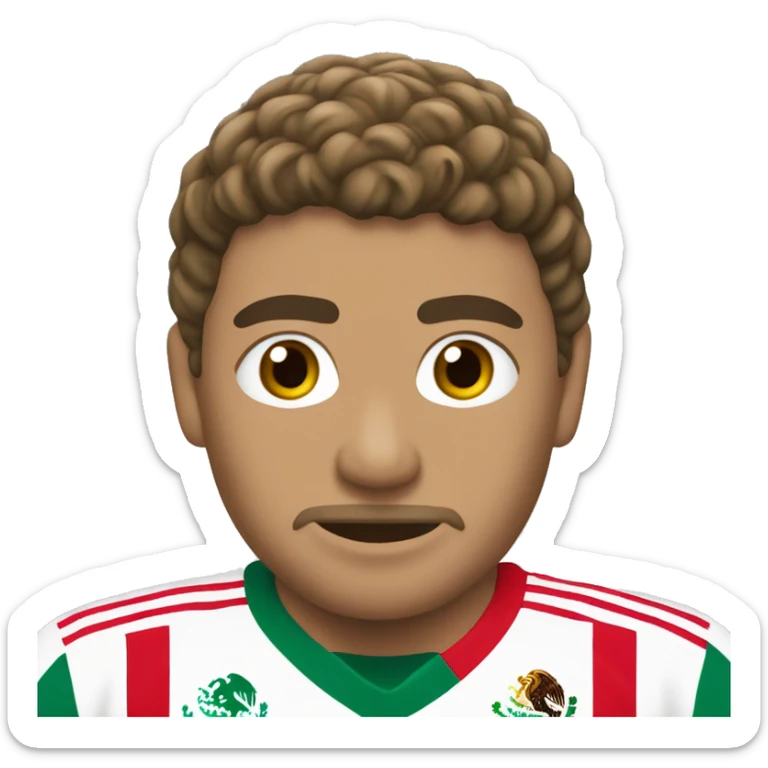 SOLO CAMBIA DE JERSEY AL DE LA SELECCION MEXICANA Y HAZLO DE MEDIO CUERPO sticker