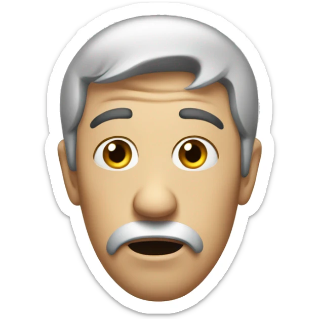 Confused face sticker