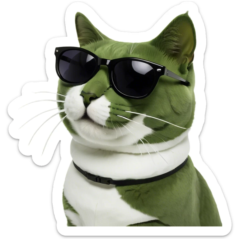 Cat with sunglasses sticker