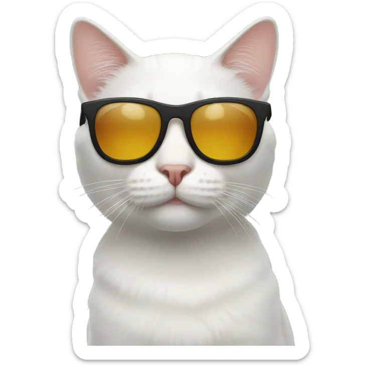 Cat with sunglasses sticker